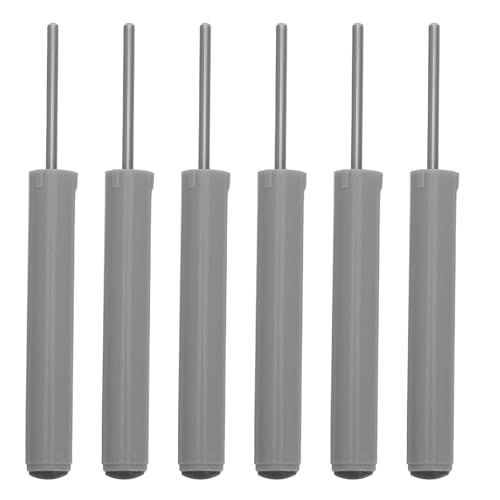 BETOOKY Ensemble de 6 amortisseurs de couvercle de poubelle à fermeture douce, piston hydraulique en acier inoxydable, mécanisme de fermeture lente et fluide, pour poubelle de cuisine, de bureau et