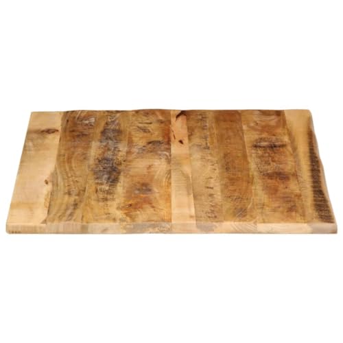 Tablero de mesa de madera maciza 110 x 80 cm encimera rectangular de mango para comedor 7