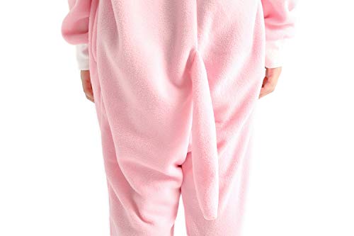 Unisex Kids Onesie Pink Pig Animal Pajamas One Piece Cosplay Costume For Halloween(4 Years) #TOP3