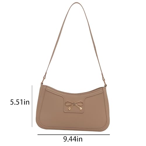 Image of AIPJOY Small Shoulder Bag For Women,Bow Shoulder Handbags Trendy Y2k PU Leather Purses