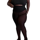 Kompressionsstrumpfhose/Leggings mit einer Naht, transparentem Fleecefutter, Damen Hüfthalter Mit Strumpfhalter Herren (Brown, XL)