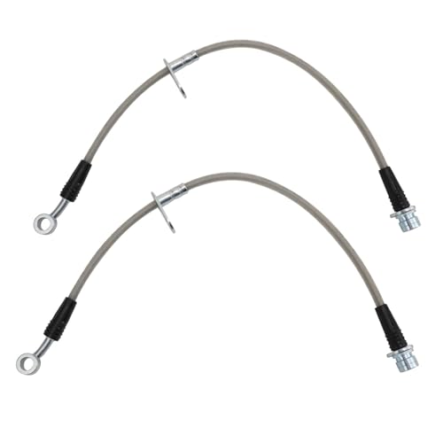 Image of TRQ Front Performance Brake Hose Set Compatible with 2005-2010 Honda Odyssey