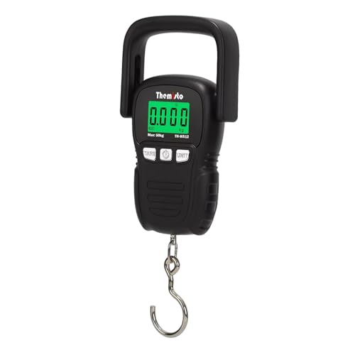 Themisto TH-WS12 Digital Hanging Travel Luggage Scale with Strap, 50kg Capacity