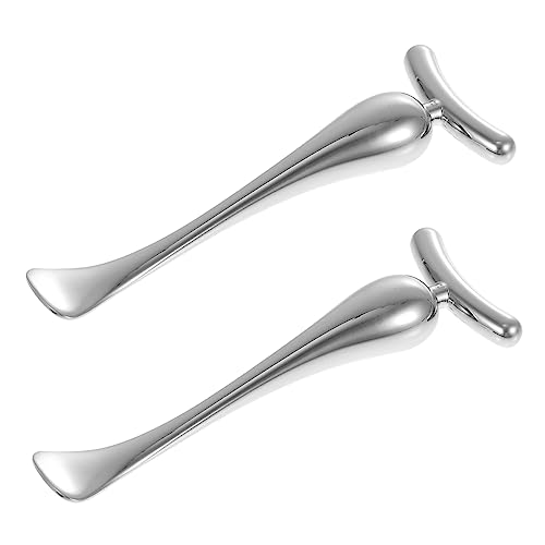 SAFIGLE 2pcs Zinc Alloy Eye Sticks Face Rollers for Women Wrinkle Massager Tool Beauty Spatulas for Cream Portable Eye Care Tools