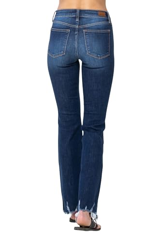 Judy Blue Women's Mid-Rise Non Distressed Hem Bootcut Jeans3