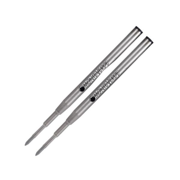 Monteverde stylo pour mONTBLANC-stylo bille-pointe f-schwarz, 2 recharges