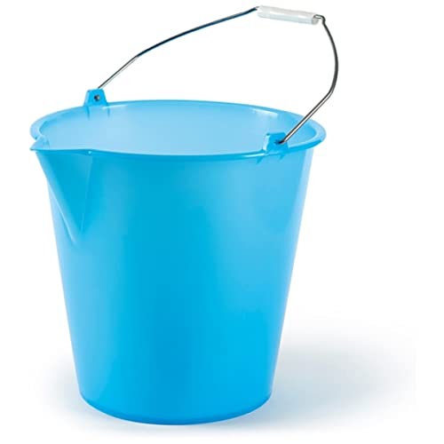 MAQA 1 pz Secchio con manico in plastica 15 lt, Secchi pulizie con becco BLU, secchio graduato