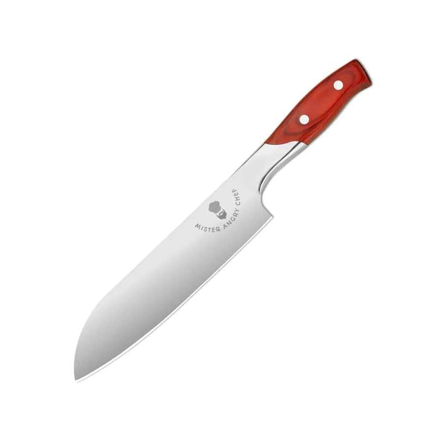 625-Inch-Professional-Style-Santoku-Knife-Pakka-Wood-Handle-Indignant-Line-of-Knives Mister Angry Chef 6.25 Inch Professional Style Santoku Knife Pakka Wood Handle, Sharp & Durable Kitchen Knife for Everyday Use