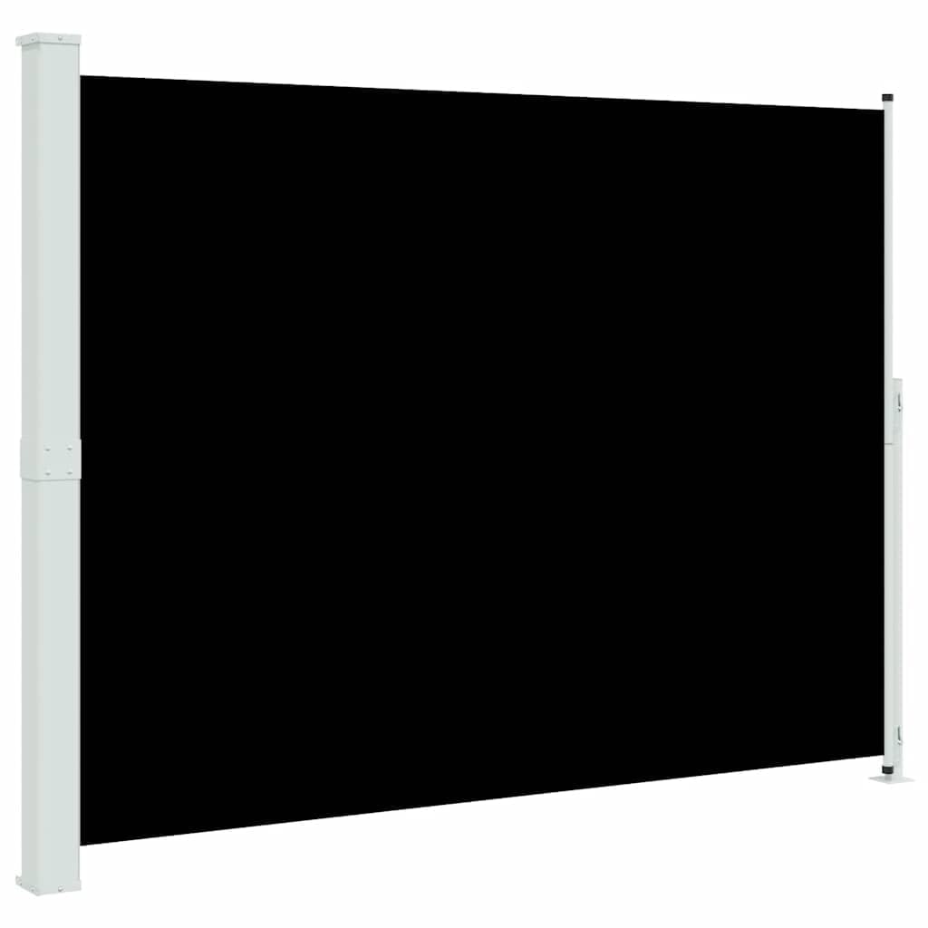 vidaXL Patio Retractable Side Awning Garden Screen Retractable Side Awning Patio Awning Balcony Privacy Screen Outdoor Sunshade Black โ image 1