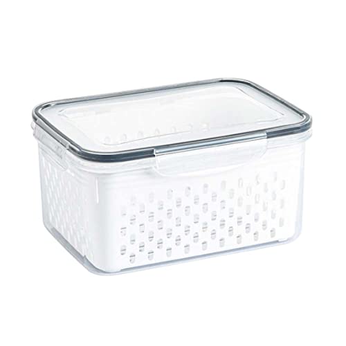 Baobiutin Conteneurs de rangement de fruits Réfrigérateur Organisateur bacs réfrigérateur Récipient de salade alimentaire avec colonie de couvercle 1750...