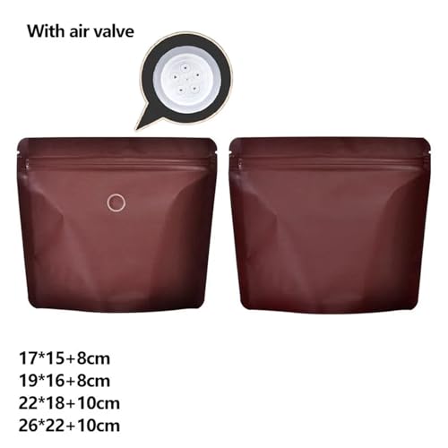 Bolsas de café con válvula de aluminio para guardar té galletas y nueces 3