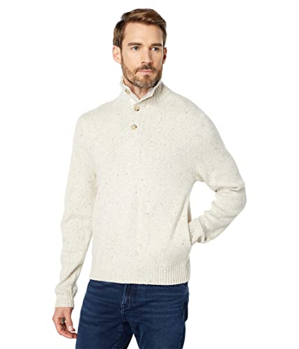 Lucky Brand Men's Half Mock Neck Tweed Sweater