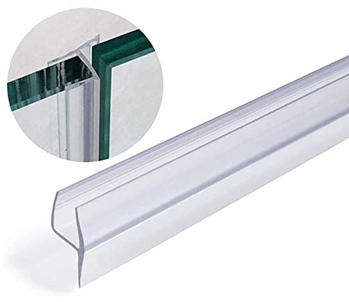 Joint pare Baignoire,Joint Porte de Douche,Joint Porte Douche,Joint de Douche pour Paroi en Verre,Joint Bas de Porte de Douche,pour Verre ?de 6-12mm D'épaisseur, Transparent,2 Pièces (6mm)