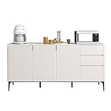 Design spacieux : avec une disposition spacieuse avec des compartiments de tiroir, cette armoire de rangement est parfaite pour ranger la vaisselle, les objets de collection, les articles de décoration, les livres, les chaussures et d'autres éléments essentiels pour répondre à différents besoins de stockage. Améliorez votre décoration d'intérieur avec cette pièce polyvalente et élégante, conçue pour compléter n'importe quel espace de vie.