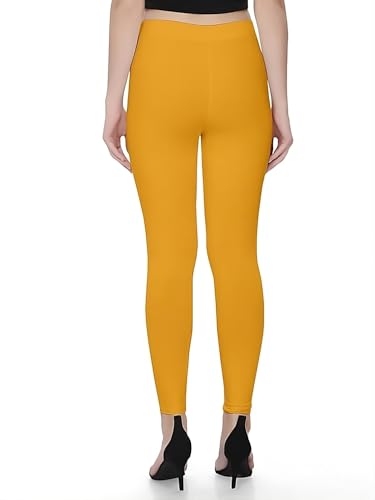 Image of ZAYANQA Combo of 2 Slim Fit Women /Girls Solid Stretchable Cotton Ankle Length Leggings with Ultrasoft Wide Elastic Waistband |Comfortable |Fashionwear|