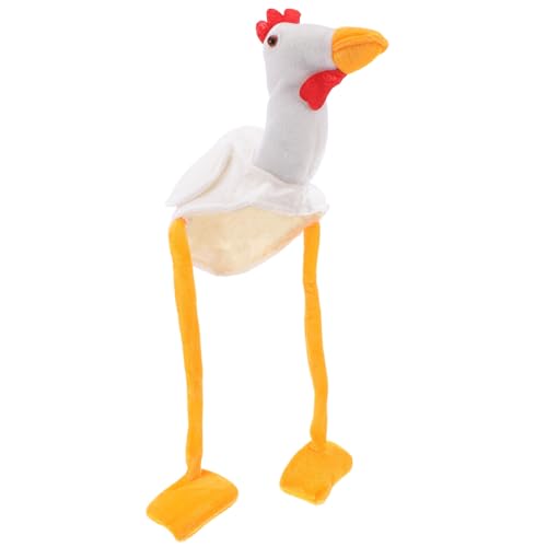 Chapeau animal poussin en tissu confortable pour eviter les deguisements lourds de fete