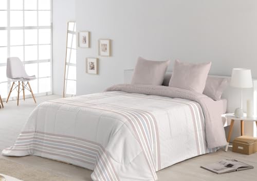 DHESTIA HOME - Edredón Sherpa Nórdico con Borreguillo Infantil Cama 90 y 105 Gubi Rosa - Color Rosa, Talla Cama 90/105