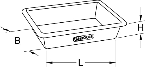 KS TOOLS 140.0043 Concrete Mortar Tray Plastic Black – Masonry Trough Without Handle – 3 L – 310 x 210 x 70 cm – Practical and Easy to Use Masonry/Construction Tools/Building Tools