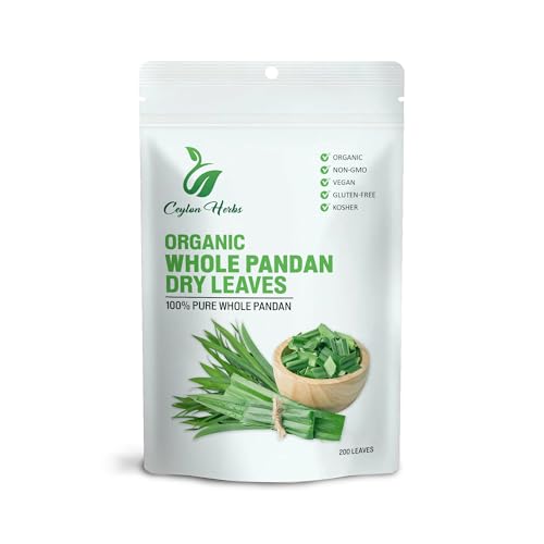 Whole Dried Pandan Leaves - 100% Pure, Aromatic, and Organic for Cooking, Baking, and Herbal Tea