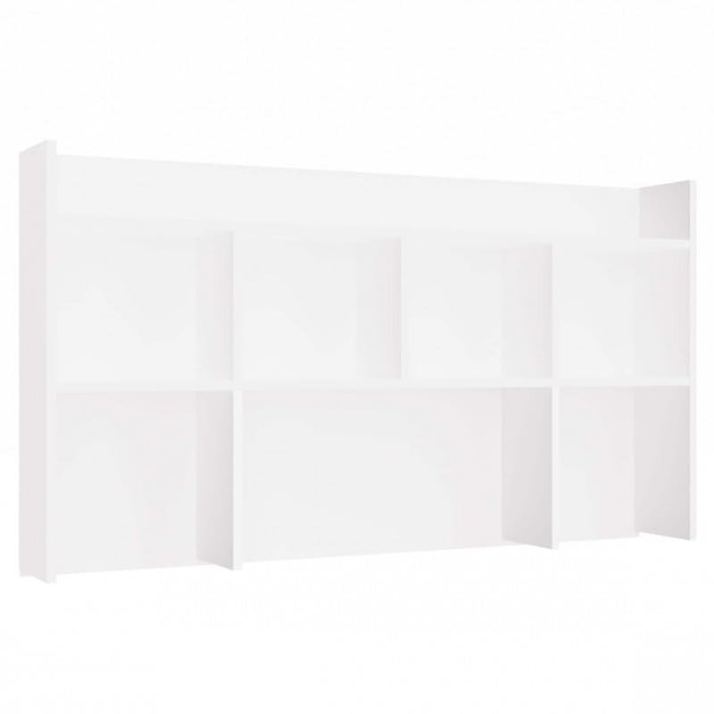 CDF Aufsatz für Schreibtisch Tischregal Regalmodul für Schreibtischplatte – Regalaufbau Erweiterung für Büro Kabinett Home Office Wohnzimmer Dokumentenablage Organizer – 130 cm Weiß