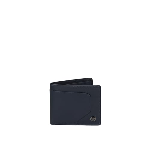 Piquadro Akron Portafoglio da uomo in pelle a due scomparti e schermatura RFID