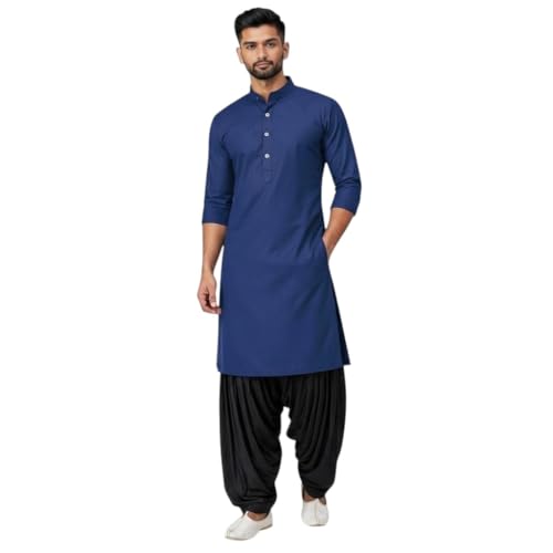Image of Mens Pure Coton Kurta Dhoti Set | Traditional Ethnic Wear for Festive & Wedding Men's Cotton Kurta with Dhoti Set | Comfortable Ethnic Traditional Outfit Stylish Men's Cotton Kurta Dhoti Set.