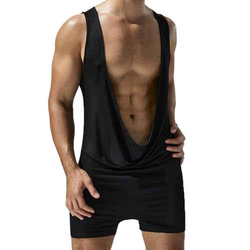 Men Casual Bodysuits Leotard Athletic Supporters Wrestling Singlet Jumpsuits Seamless Onesie Shapewear