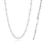 [MAYA&CANA] 磁気ネックレス レディース 強力 日本企画 最新デザイン サージカル ステンレス チェーン 48cm 金属アレルギー対応 (W8-スノーフレーク磁気4個)