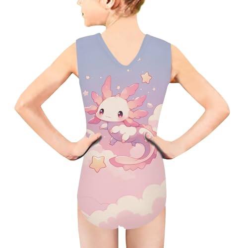 Image of Girls Swimsuits Size 3-14 Kids Summer Sleeveless One Piece Bathing Suit Beach V-Neck