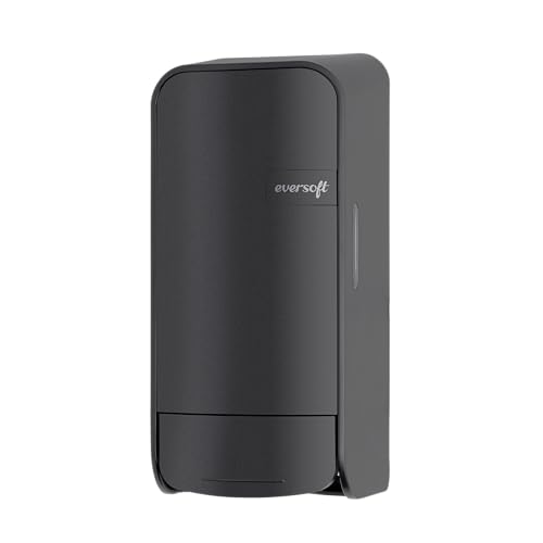 Image of Eversoft Wall-Mounted Manual Bag-in-Box Lotion Soap Dispenser, 800mL Lotion Hand Soap Sold Separately, Black 1550B-EZ