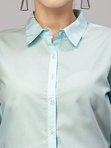 Image of Style Quotient Women Solid Polycotton Regular Formal Shirt