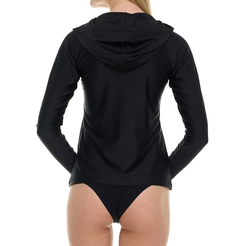 Hurley Rash Guard for Women with Hood, Long Sleeve Hoodie Swim Shirts for Women, Quick Dry UPF 50+ SPF Sun & UV Protection4