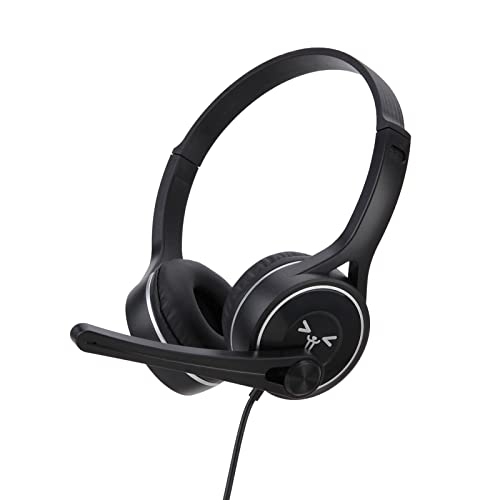 Hiborth Fone de ouvido de computador de fone de ouvido USB com microfone durável para transmissão ao