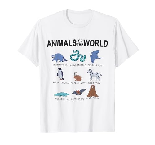 Animal of The World Trash Panda Danger Noodle sea Flap Flap T-Shirt