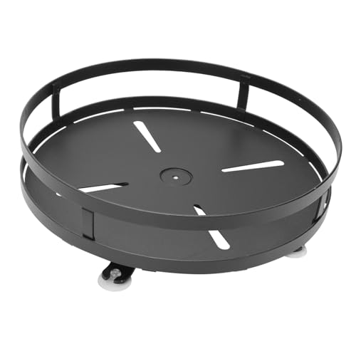 Zerodeko 1Pieza Soporte De Almacenamiento Giratorio Inoxidable Para Cocina Estante De Especias y Condimentos Organizador De Encimera De Almacenamiento Color Negro