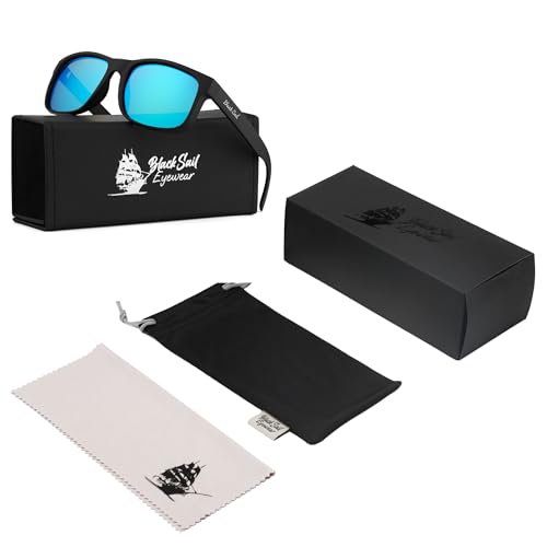 Black Sail Rudder Polarized Sunglasses – Square Frame, UV400 Protection, 7-Layer Mirrored Lenses for Men & Women3