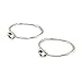 8mm Sterling Silver Open Hoop Hugger Small Cartilage Tragus Earrings Thin 22 Gauge Snap