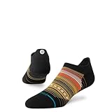 Stance Curren Light Tab Socks Performance Athletic Freshtek Rayas Patrón Oliva Multi Tobillo, verde oliva, L