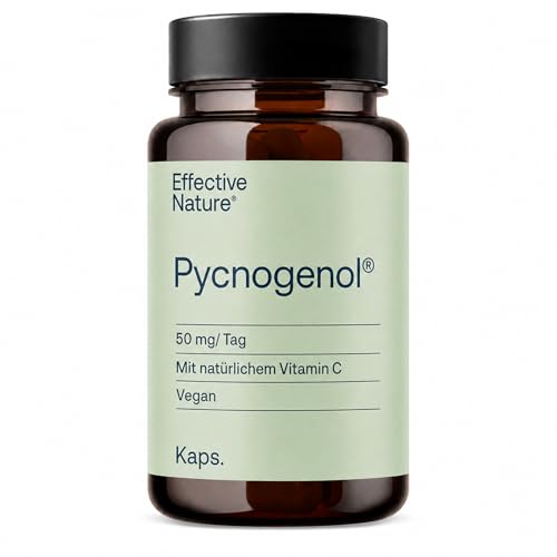 Effective Nature - Pinienrindenextrakt hochdosiert - Original Pycnogenol - mit Vitamin C aus der Acerolakirsche - Vegan - ohne Zusätze