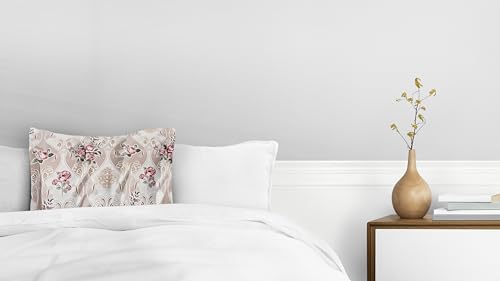 Image of 200 TC Cotton Bedsheet Set with 2 Pillow Covers | King Size Soft Breathable Wrinkle Free - Floral Printed Double Bedsheets | Bed Size 78x78x10 Inches | Pillow Covers Fit Up to 10 Inch