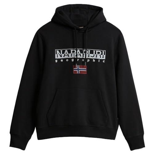 Napapijri B-ayas h black sweat capuche streetwear confortable homme noir