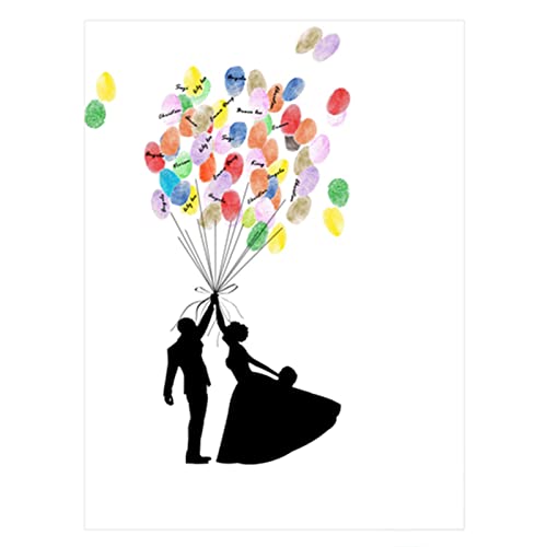 Hochzeits-Fingerabdruck-Baum, Gästebuch, Leinwand-Malerei, Heimdekoration mit Stempelkissen für Hochzeit, Geburtstag, Party, 30 x 40 cm Hochzeits-Fingerabdruck-Baum, Gästebuch, Leinwand-Malerei, Heimdekoration mit Stempelkissen für Hochzeit, Geburtstag, Party, 30 x 40 cm