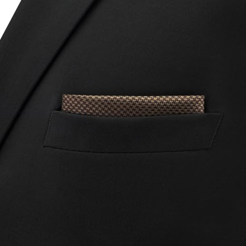 S&W SHLAX&WING Mens Pocket Square Solid Color Plain Blue Red Grey Large for Suit