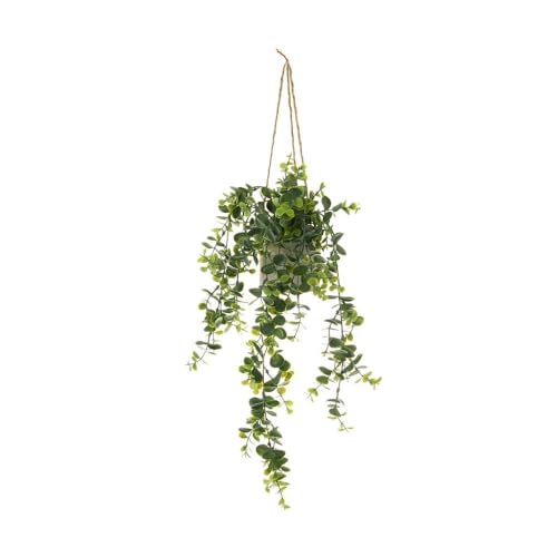 LOLAhome Planta Artificial de Helecho Colgante Verde de plástico PE de Ø 9x50 cm -