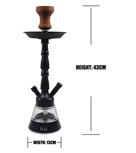 HCDMRE Arab Luxury Extreme Serie 017: 17"Schlauch Shisha Combo Kit Set, Shisha Pipe Acryl Basismetall Material Rauchen Wasserpfeife Bong – Bild 8