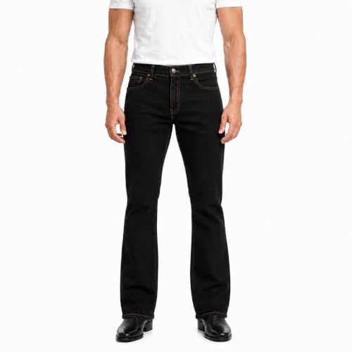 Image of Men's Bootcut Mid Rise Denim Jeans