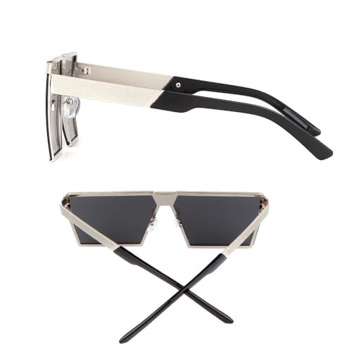 Lunettes carrées oversize pour masquer le regard avec style - 3