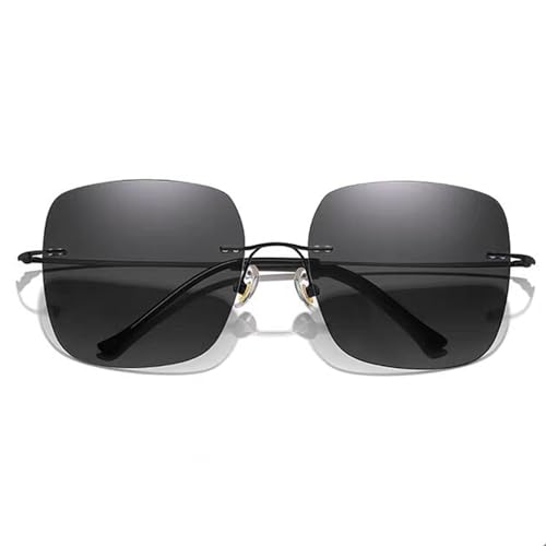 100% Real Titanium Rimless Polarized Sunglasses For Men Women UV400 Driver Sunglasses