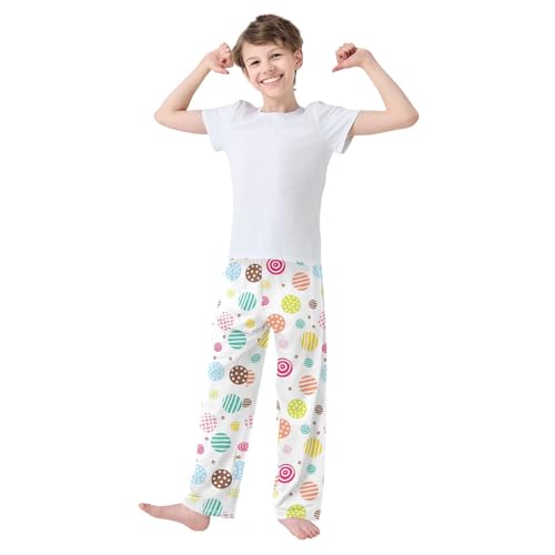 Boys' Pants Cute Geometric Pattern Long Bottoms Jogger Pants Elastic Waist Trousers with Pockets S-XL2