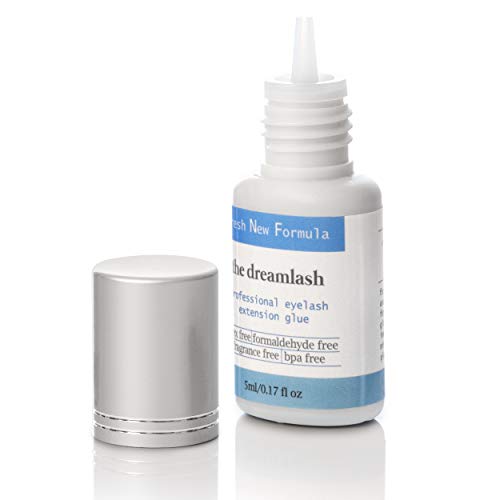 Eyelash Glue for Lash Extensions, 0.17 fl.oz/5 ml Eyelash Extension Glue, Extra Strong Lash Glue Professional, Black Adhesive Lash Glue for Lash Extensions, 1-2 Sec Drying time/Retention 7-8 Weeks